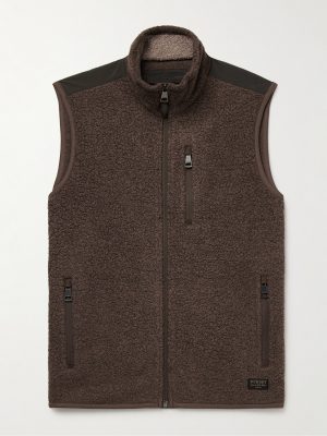 Shell-Trimmed Bouclé Gilet