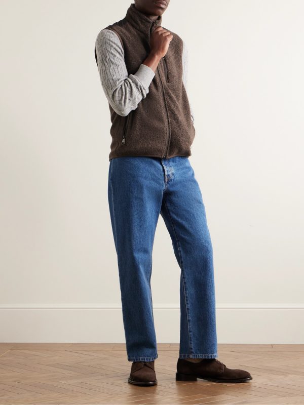 Shell-Trimmed Bouclé Gilet - OU
