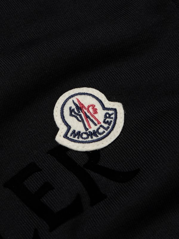 Appliquéd Logo-Flocked Cotton-Jersey Sweatshirt - CU Appliquéd Logo-Flocked Cotton-Jersey Sweatshirt - CU