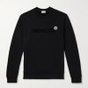 Appliquéd Logo-Flocked Cotton-Jersey Sweatshirt Appliquéd Logo-Flocked Cotton-Jersey Sweatshirt