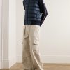 Logo-Appliquéd Virgin Wool and Quilted Shell Down Cardigan - OU Logo-Appliquéd Virgin Wool and Quilted Shell Down Cardigan - OU