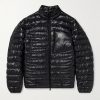 Logo-Appliquéd Quilted Nylon Laqué Down Jacket