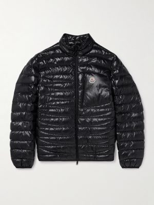 Logo-Appliquéd Quilted Nylon Laqué Down Jacket Logo-Appliquéd Quilted Nylon Laqué Down Jacket