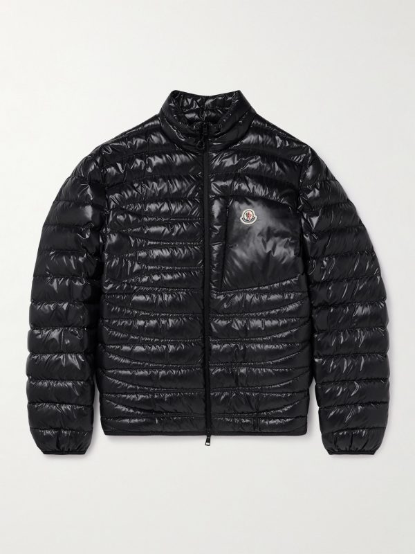 Logo-Appliquéd Quilted Nylon Laqué Down Jacket