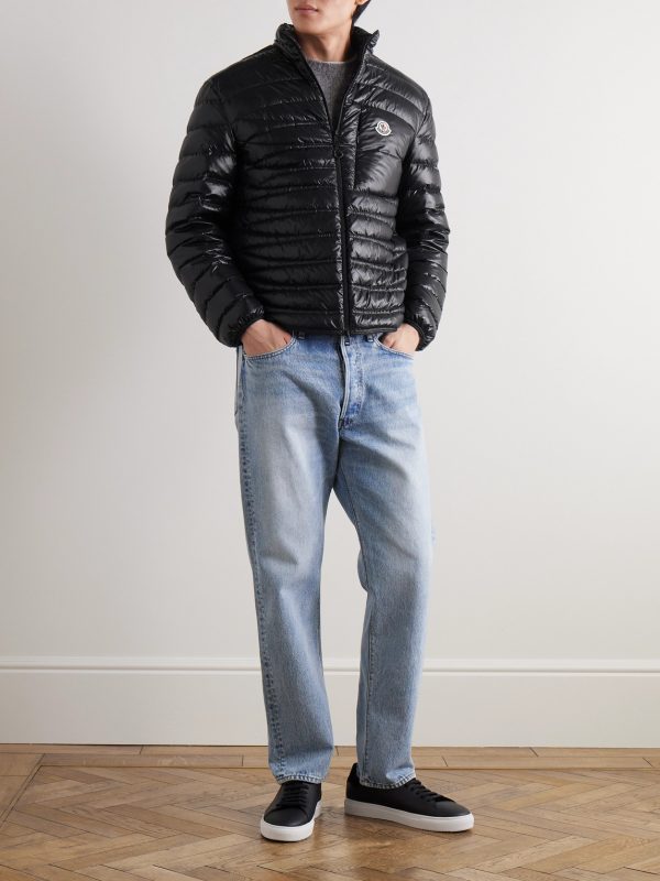 Logo-Appliquéd Quilted Nylon Laqué Down Jacket - OU