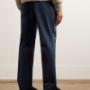 Tapered Cotton-Blend Gabardine Trousers - BK Tapered Cotton-Blend Gabardine Trousers - BK