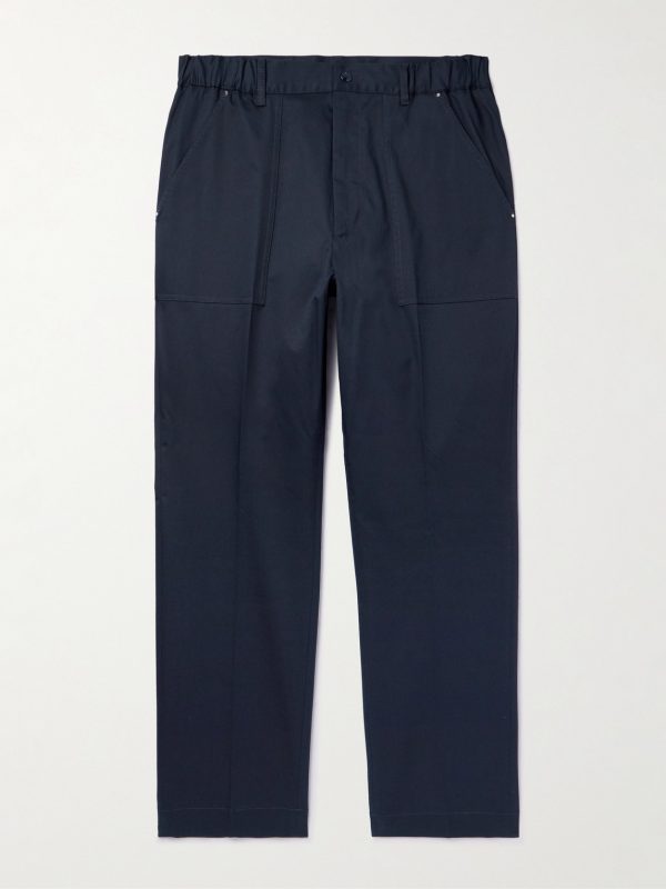 Tapered Cotton-Blend Gabardine Trousers Tapered Cotton-Blend Gabardine Trousers
