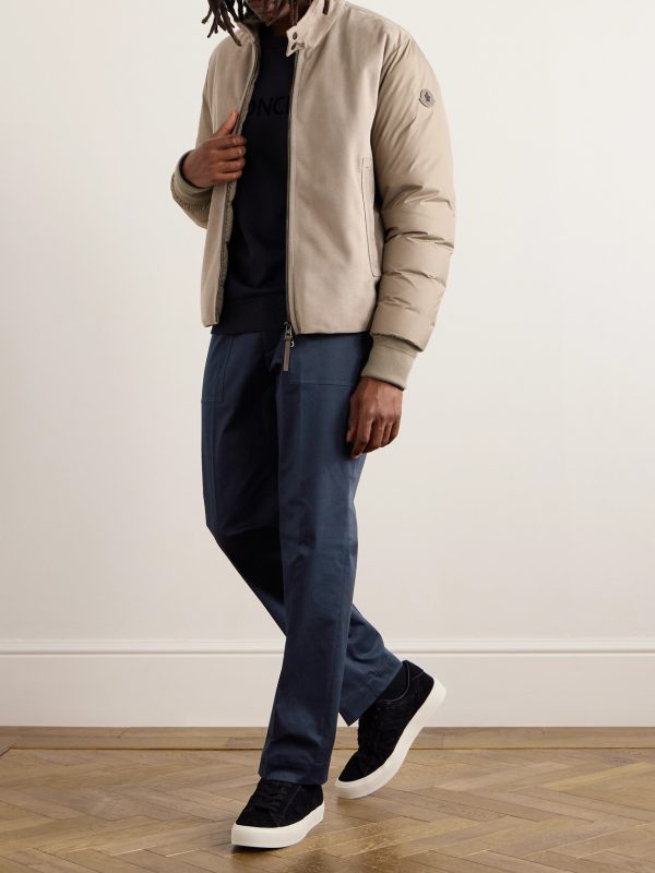 Tapered Cotton-Blend Gabardine Trousers - OU Tapered Cotton-Blend Gabardine Trousers - OU