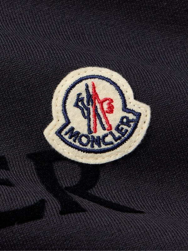 Appliquéd Logo-Flocked Cotton-Jersey Sweatshirt - CU Appliquéd Logo-Flocked Cotton-Jersey Sweatshirt - CU