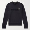 Appliquéd Logo-Flocked Cotton-Jersey Sweatshirt Appliquéd Logo-Flocked Cotton-Jersey Sweatshirt