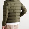 Tuffes Slim-Fit Suede-Trimmed Quilted Shell Down Hooded Jacket - BK