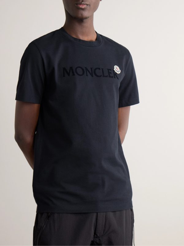 Slim-Fit Logo-Flocked Cotton-Jersey T-Shirt - FR