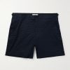 Straight-Leg Mid-Length Seersucker Swim Shorts Straight-Leg Mid-Length Seersucker Swim Shorts