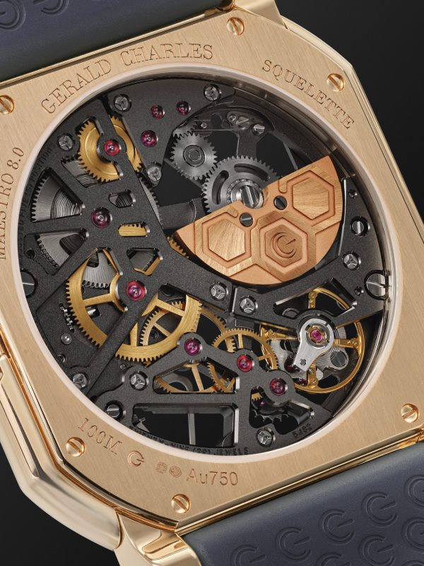 + Octavio Garcia Maestro 8.0 Squelette 39mm Automatic 18-Karat Rose Gold and Rubber Watch, Ref. No. GC8.0-RG-06 - E1 + Octavio Garcia Maestro 8.0 Squelette 39mm Automatic 18-Karat Rose Gold and Rubber Watch, Ref. No. GC8.0-RG-06 - E1