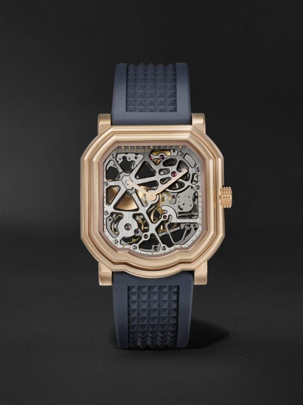 + Octavio Garcia Maestro 8.0 Squelette 39mm Automatic 18-Karat Rose Gold and Rubber Watch, Ref. No. GC8.0-RG-06 + Octavio Garcia Maestro 8.0 Squelette 39mm Automatic 18-Karat Rose Gold and Rubber Watch, Ref. No. GC8.0-RG-06