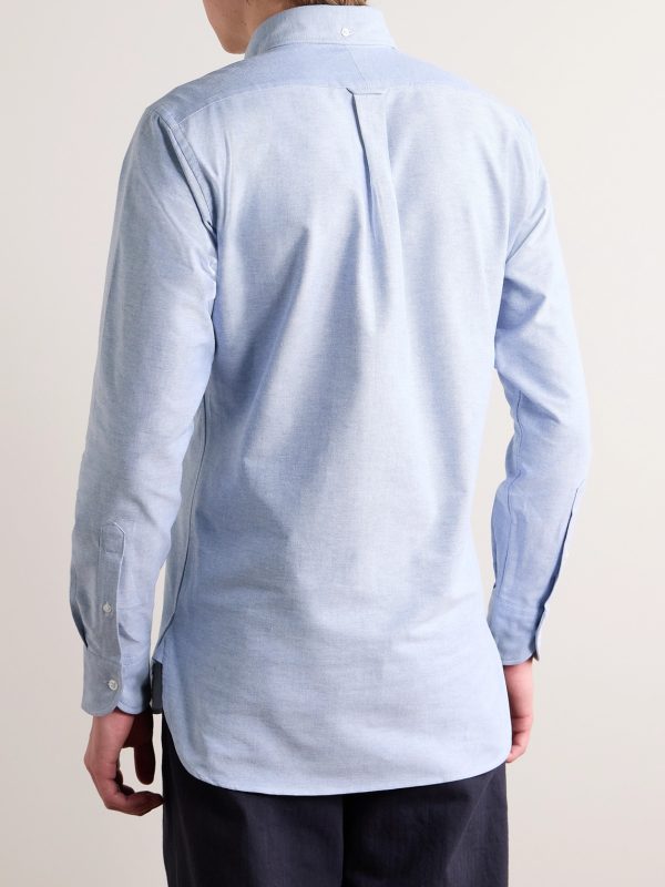 Slim-Fit Button-Down Collar Cotton Oxford Shirt - BK