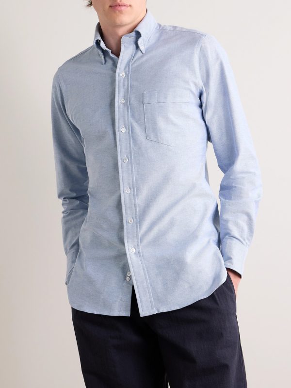 Slim-Fit Button-Down Collar Cotton Oxford Shirt - FR