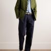Slim-Fit Button-Down Collar Cotton Oxford Shirt - OU