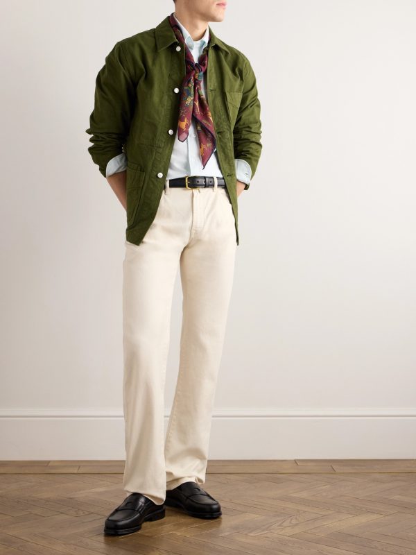 Button-Down Collar Striped Cotton Oxford Shirt - OU Button-Down Collar Striped Cotton Oxford Shirt - OU