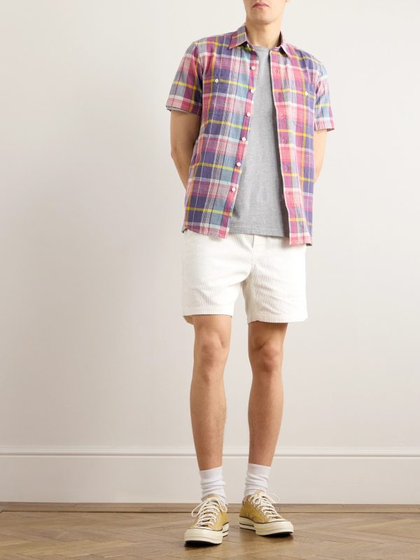 Prepster Straight-Leg Logo-Embroidered Cotton-Corduroy Drawstring Shorts - OU Prepster Straight-Leg Logo-Embroidered Cotton-Corduroy Drawstring Shorts - OU