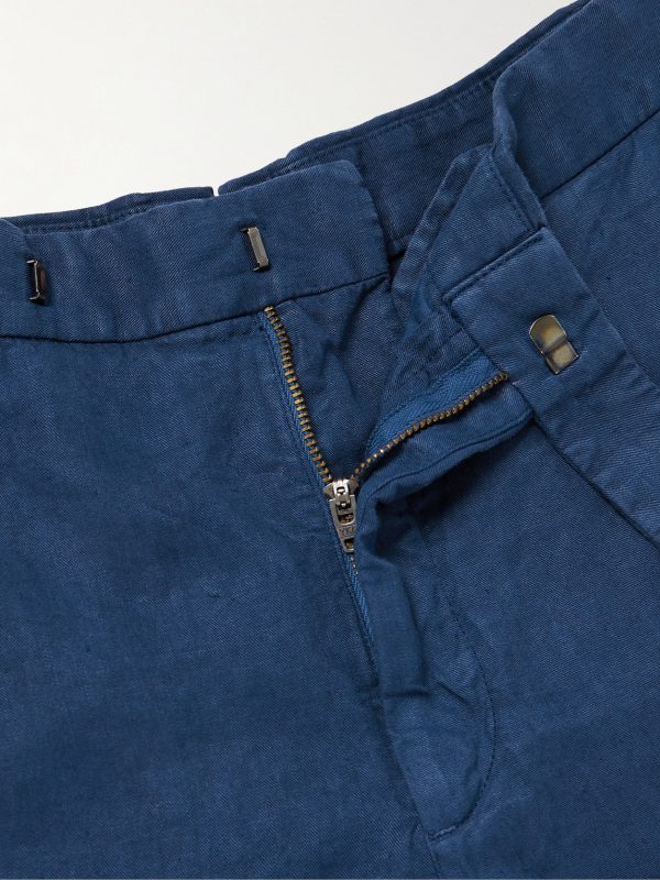 Straight-Leg Hemp-Twill Trousers - E1 Straight-Leg Hemp-Twill Trousers - E1
