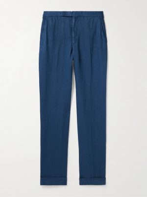 Straight-Leg Hemp-Twill Trousers Straight-Leg Hemp-Twill Trousers