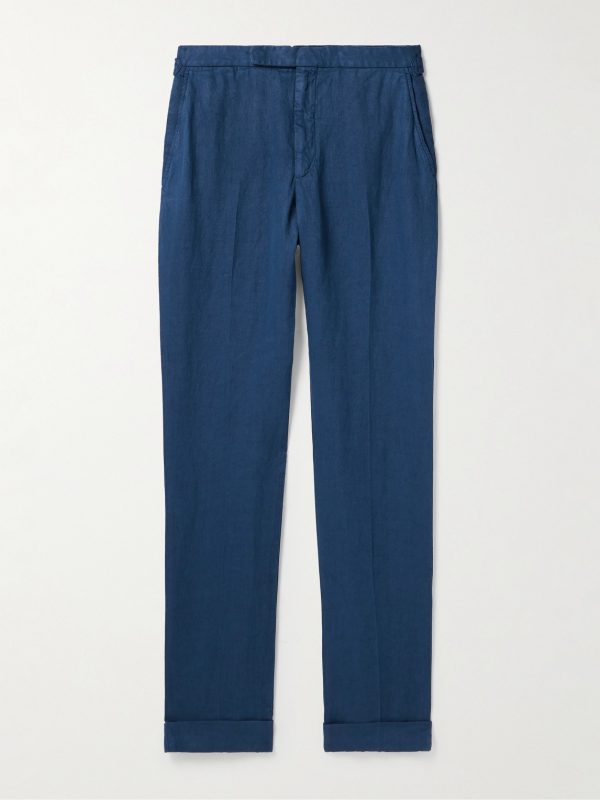 Straight-Leg Hemp-Twill Trousers Straight-Leg Hemp-Twill Trousers