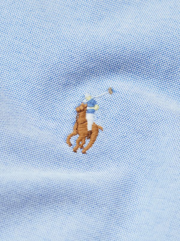 Button Down-Collar Logo-Embroidered Cotton Oxford Shirt - CU Button Down-Collar Logo-Embroidered Cotton Oxford Shirt - CU