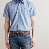 Button Down-Collar Logo-Embroidered Cotton Oxford Shirt - FR Button Down-Collar Logo-Embroidered Cotton Oxford Shirt - FR
