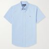 Button Down-Collar Logo-Embroidered Cotton Oxford Shirt Button Down-Collar Logo-Embroidered Cotton Oxford Shirt