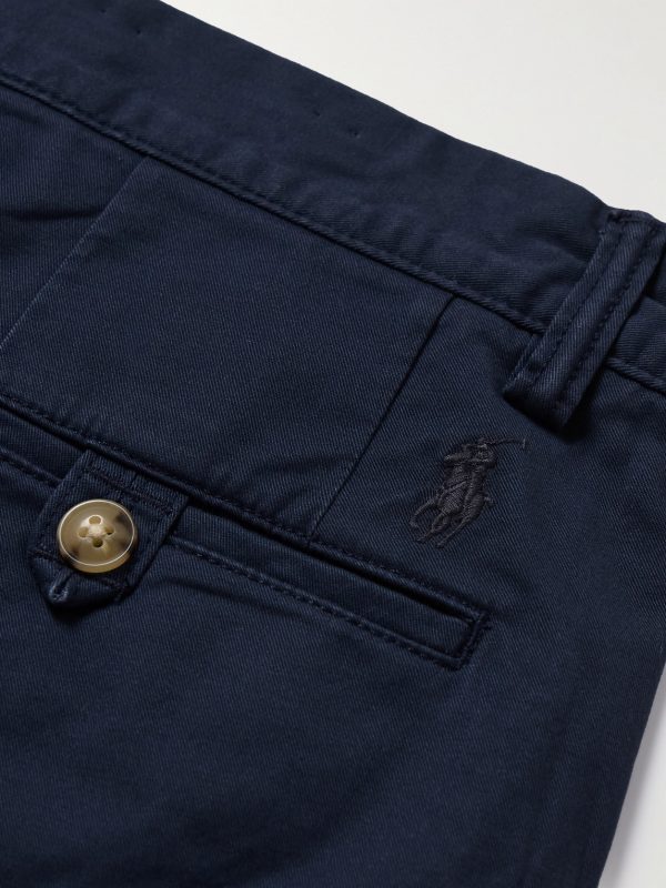 Slim-Fit Straight-Leg Stretch-Cotton Twill Shorts - CU