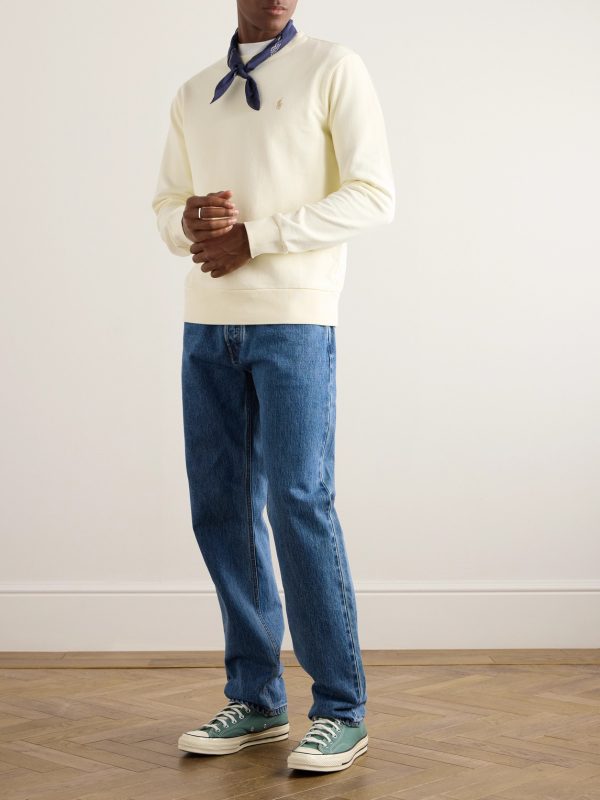 Logo-Embroidered Cotton-Jersey Sweatshirt - OU