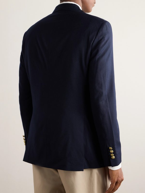 Wool-Blend Gabardine Blazer - BK Wool-Blend Gabardine Blazer - BK