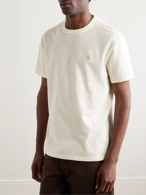 Logo-Embroidered Cotton-Jersey T-Shirt - FR Logo-Embroidered Cotton-Jersey T-Shirt - FR