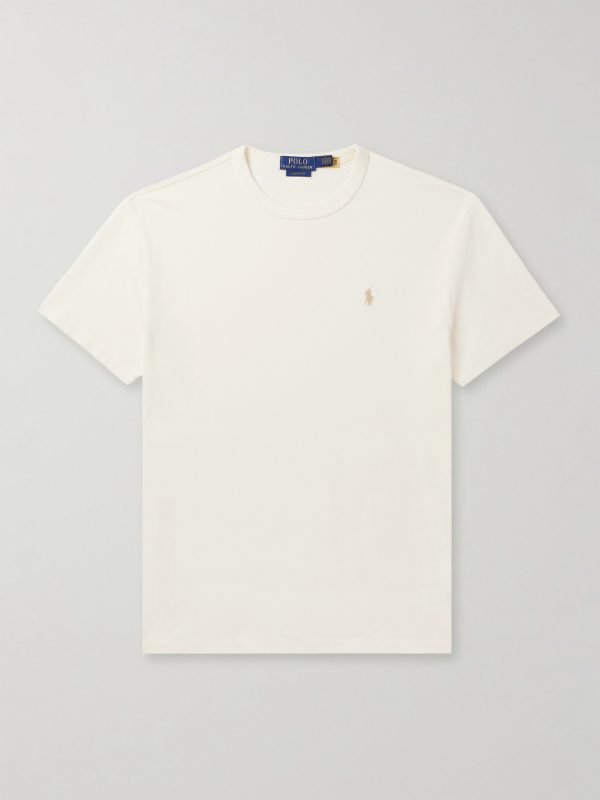 Logo-Embroidered Cotton-Jersey T-Shirt Logo-Embroidered Cotton-Jersey T-Shirt