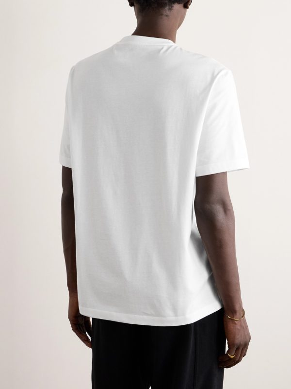Logo-Embroidered Cotton-Jersey T-Shirt - BK Logo-Embroidered Cotton-Jersey T-Shirt - BK