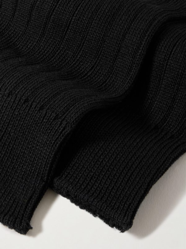 Ribbed Cotton-Blend Socks - CU