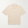 Pointelle-Knit Mercerized Pima Cotton Shirt Pointelle-Knit Mercerized Pima Cotton Shirt