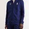 + Wimbledon Mesh-Trimmed Cotton-Blend Jersey Track Jacket - FR + Wimbledon Mesh-Trimmed Cotton-Blend Jersey Track Jacket - FR