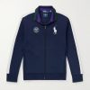 + Wimbledon Mesh-Trimmed Cotton-Blend Jersey Track Jacket + Wimbledon Mesh-Trimmed Cotton-Blend Jersey Track Jacket