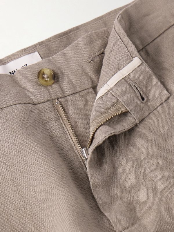 Crown 1454 Straight-Leg Linen Shorts - CU Crown 1454 Straight-Leg Linen Shorts - CU
