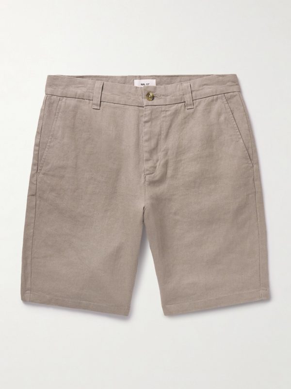 Crown 1454 Straight-Leg Linen Shorts Crown 1454 Straight-Leg Linen Shorts