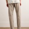 Bill 1080 Tapered Pleated Organic Cotton-Blend Trousers - BK Bill 1080 Tapered Pleated Organic Cotton-Blend Trousers - BK