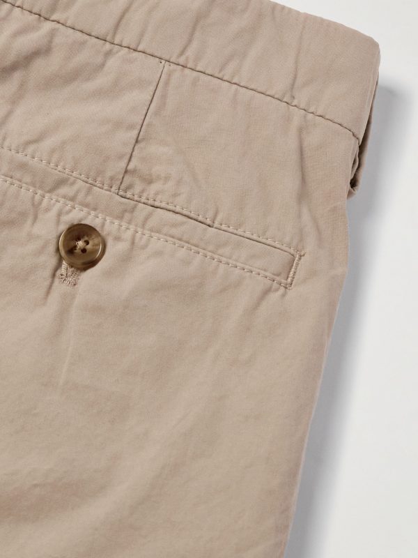 Bill 1080 Tapered Pleated Organic Cotton-Blend Trousers - CU Bill 1080 Tapered Pleated Organic Cotton-Blend Trousers - CU
