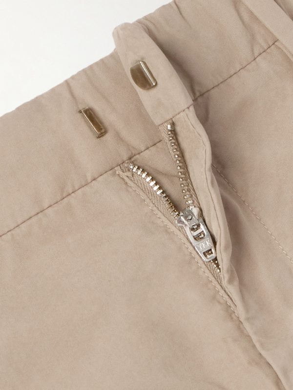 Bill 1080 Tapered Pleated Organic Cotton-Blend Trousers - E1 Bill 1080 Tapered Pleated Organic Cotton-Blend Trousers - E1