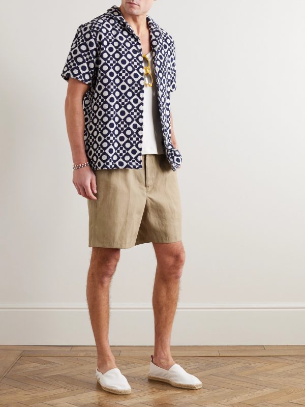 Alex Straight-Leg Linen Drawstring Shorts - OU