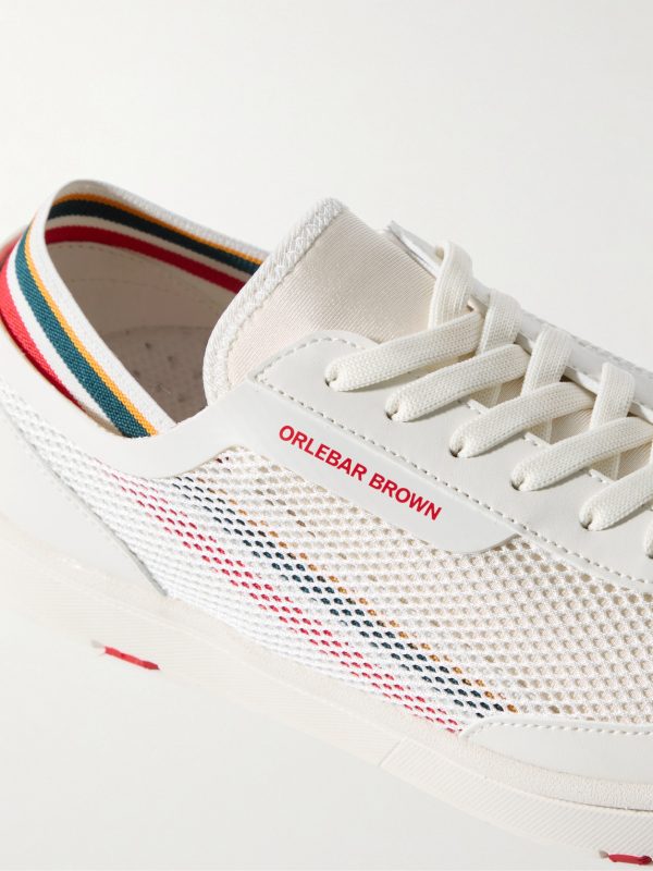 Larson Striped Mesh and Canvas Sneakers - CU Larson Striped Mesh and Canvas Sneakers - CU