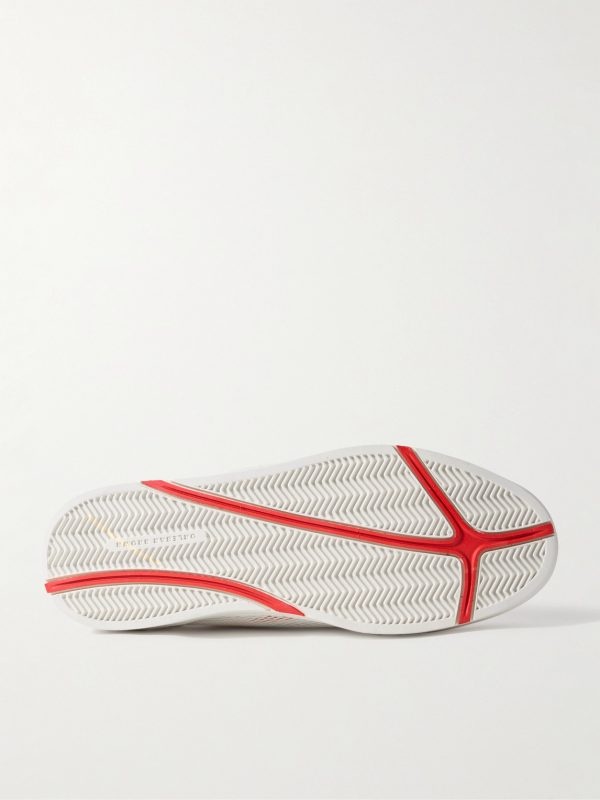 Larson Striped Mesh and Canvas Sneakers - E1 Larson Striped Mesh and Canvas Sneakers - E1