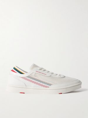Larson Striped Mesh and Canvas Sneakers Larson Striped Mesh and Canvas Sneakers