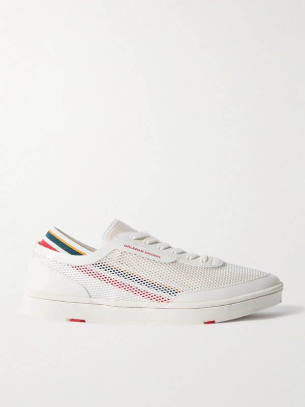 Larson Striped Mesh and Canvas Sneakers Larson Striped Mesh and Canvas Sneakers